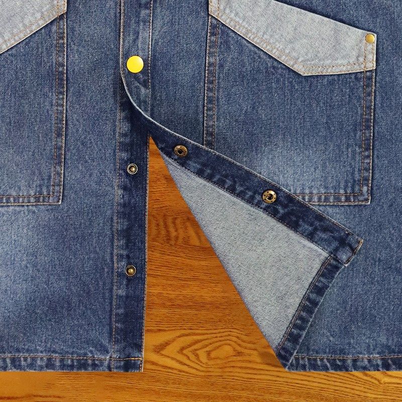 全棉牛仔背带围裙餐饮专用定制logo印字家用厨房女美甲工作服上班
