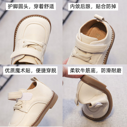 新款1-3岁女宝宝m学步鞋春秋软底婴儿鞋英伦男童小皮鞋单鞋加绒冬