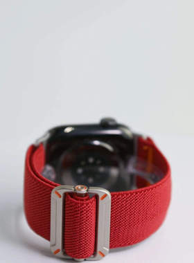 适用于苹果s10手表尼龙11新款SpiritBand编织工装s9/8/7se3回环夏天5弹力表带ultra户外便携式4腕带运动款ins