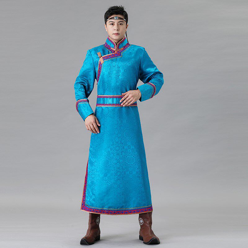 新款蒙古族服装男士少数民族y服传统蒙古袍长袍舞台表演出舞蹈服,男装,其他民族服装,淘宝优惠券,粉丝福利购,淘宝优惠卷