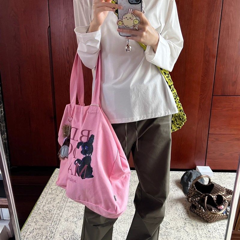 可爱到爆公e仔帆布包!大容量单肩帆布包通勤百搭,箱包皮具/热销女包/男包,时尚帆布包,淘宝优惠券,粉丝福利购,淘宝优惠卷