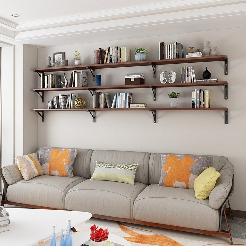 沙发后置物架实木书架隔板简易沙发边书柜L铁艺客厅挂墙靠墙储物,住宅家具,书架,淘宝优惠券,粉丝福利购,淘宝优惠卷