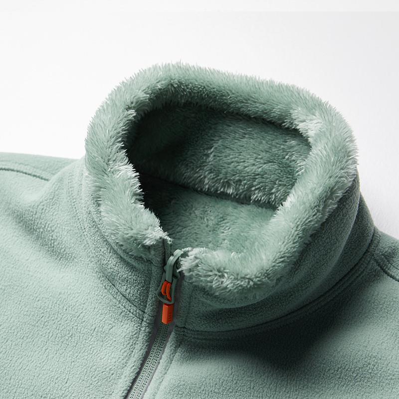 抓绒衣女摇粒绒外套加绒加厚立领珊瑚绒冬季中老年妈妈冲锋衣内胆