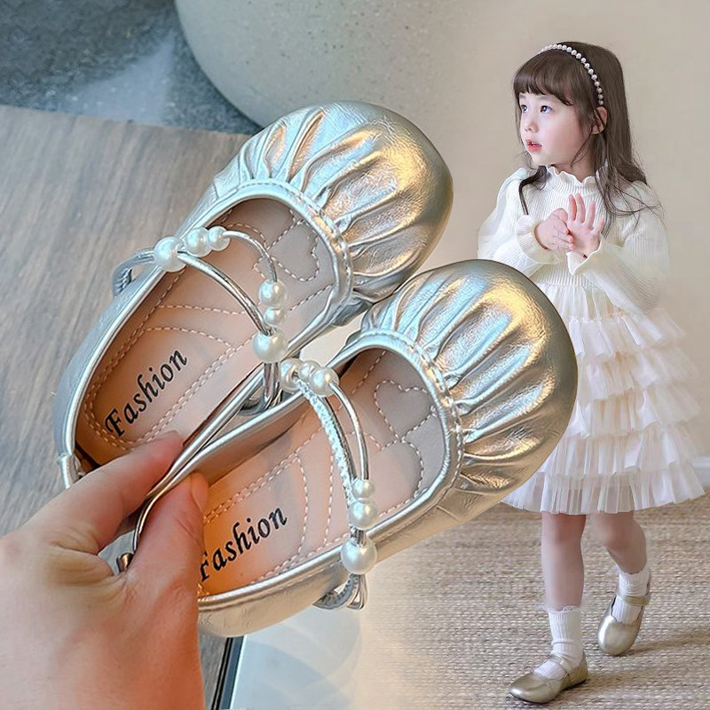 女孩珍珠小皮鞋秋季儿童洋气法式公主鞋2024新Q款女宝宝软底豆豆,童鞋/婴儿鞋/亲子鞋,皮鞋,淘宝优惠券,粉丝福利购,淘宝优惠卷
