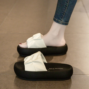 凉拖鞋女夏外穿2023新款厚底防滑孕妇沙滩凉鞋时尚休闲.面包一字