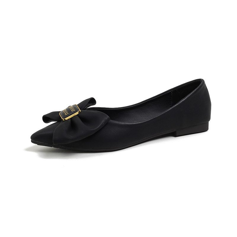 春秋尖头单鞋女平底浅口百搭2023新D款豆豆软底瓢鞋大码女鞋41一4,女鞋,浅口单鞋,淘宝优惠券,粉丝福利购,淘宝优惠卷