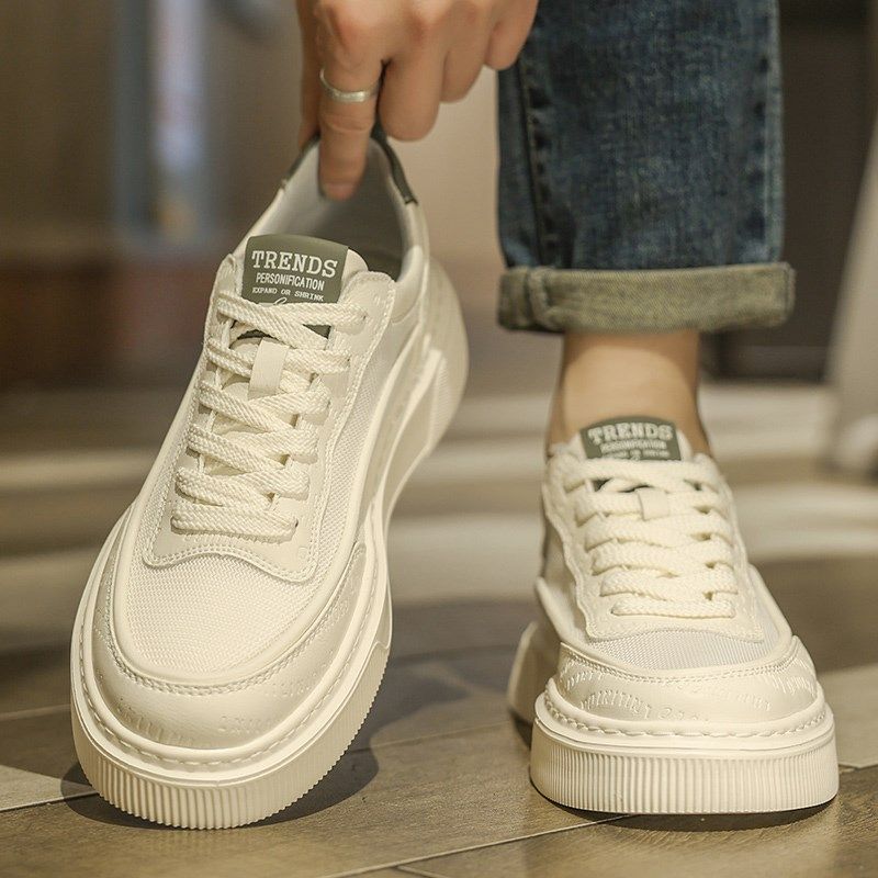 男鞋2025新款夏季透气网面潮y流小白鞋青少年百搭运动休闲帆布板,流行男鞋,单鞋,淘宝优惠券,粉丝福利购,淘宝优惠卷