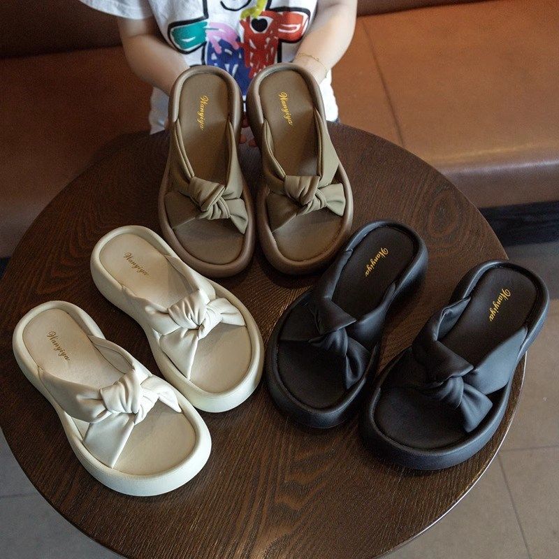 凉拖鞋女夏季外穿2024新款厚底休闲沙滩K凉鞋时尚女士高级感一字,女鞋,一字拖,淘宝优惠券,粉丝福利购,淘宝优惠卷