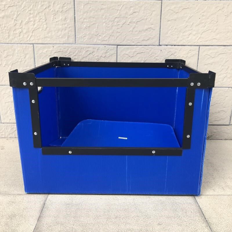 新款PP中空板开口箱骨架箱工具折叠周转K箱防静电塑料收纳箱纸箱