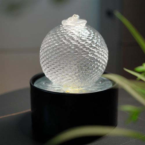 简约现代玻d璃财源滚滚流水摆件桌面玄关柜招财装饰工艺品开业礼