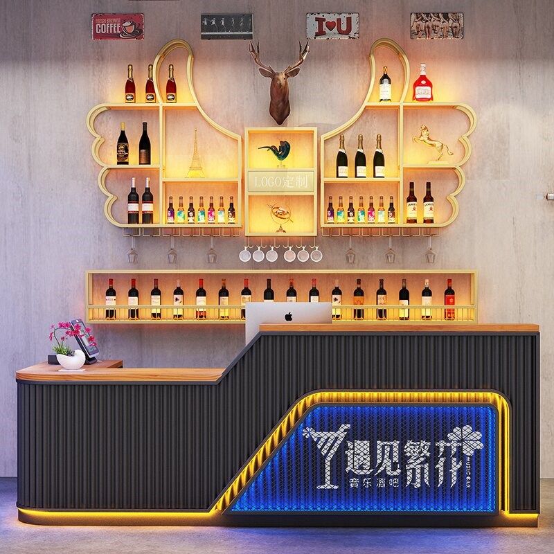 吧台酒架b吊架工业风吊柜置物架高脚杯倒挂悬挂式吊挂铁艺红酒杯