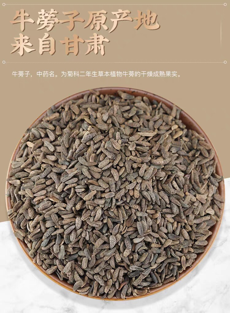 野生甘肃牛蒡子中药材正品500g克新货牛蒡子茶大力子牛旁子泡水