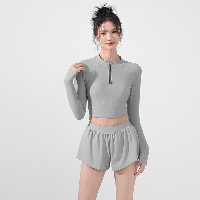 分体泳衣女款成人泡温泉2024新款爆款保守长袖遮肉显W瘦平角游泳,运动/瑜伽/健身/球迷用品,分体泳衣,淘宝优惠券,粉丝福利购,淘宝优惠卷