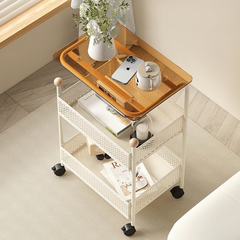 奶油风客厅沙发边几简约小茶几z网红小推车收纳架铁艺床头柜置物,住宅家具,移动边几/推车,淘宝优惠券,粉丝福利购,淘宝优惠卷