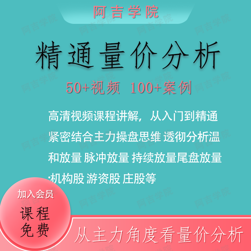 量价关系分析主力操盘思维视频课程游资运作成交量形态炒股标教程
