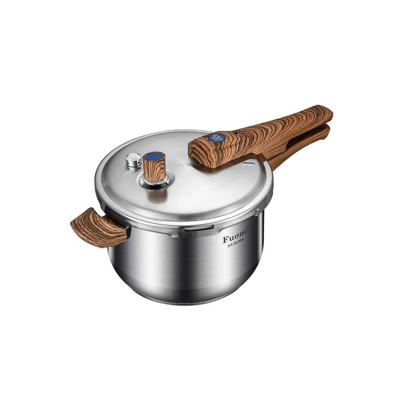 加厚304不锈钢高压锅压力锅三层钢复底燃气电磁炉通用大容量汤锅