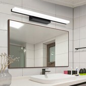 镜前灯 镜灯黑色镜面现代浴室壁灯厕所镜子灯