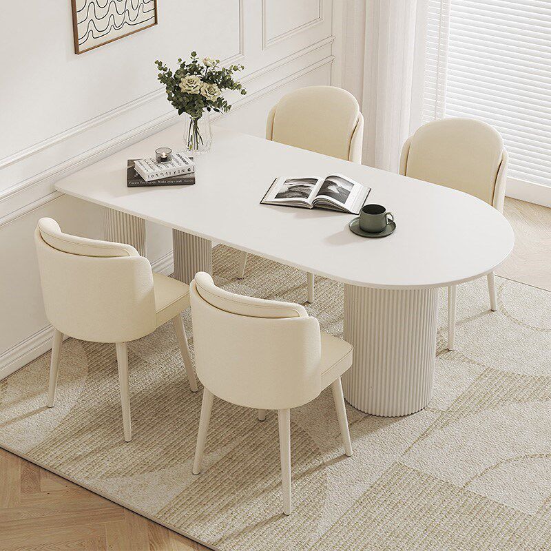 奶油风岩板岛台餐桌一体现代小户型家用饭桌家用饭台餐椅,住宅家具,岩板餐桌,淘宝优惠券,粉丝福利购,淘宝优惠卷