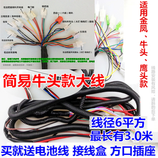 电动三轮车牛头款线路  牛头款整车大线 平方线束 客货