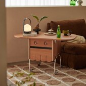 实木边几沙发边柜茶桌樱桃木客厅茶几小推车创意小户型