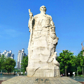 齐白石雕像定制大型名物雕塑汉白玉石材雕刻艺术品景观园林