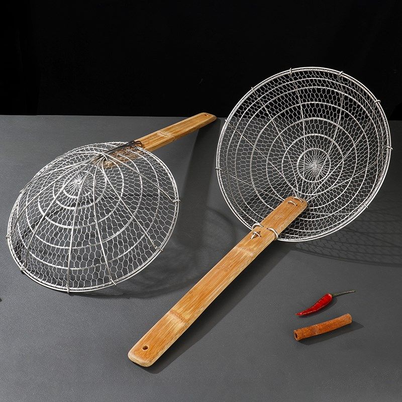 特厚竹炸厘商用炸篱线篱捞笊篱过漏网勺油炸笊篱大漏勺