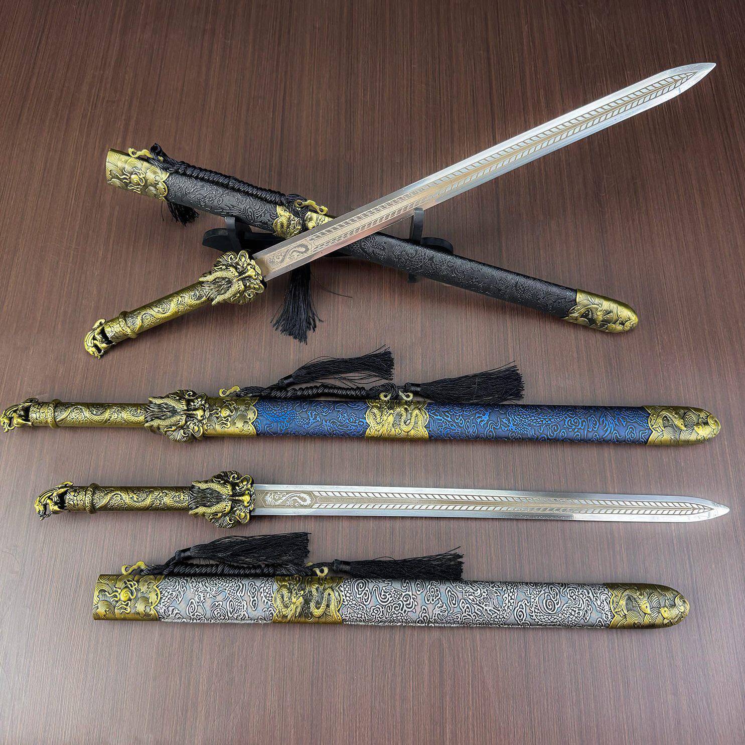 甄选龙王剑兵器摆件家居镇宅剑龙头剑金属工艺品未开刃旅游景区
