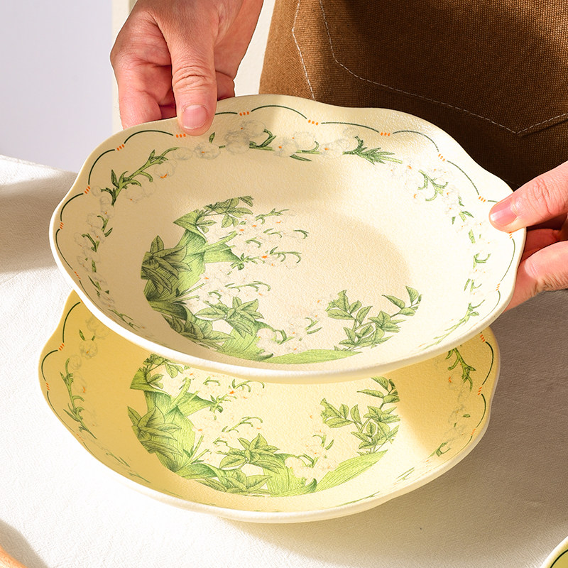 陶瓷家用菜盘饭盘鱼盘异形盘创意意面盘磨砂海鲜盘深盘耐高温餐盘,餐饮具,盘,淘宝优惠券,粉丝福利购,淘宝优惠卷