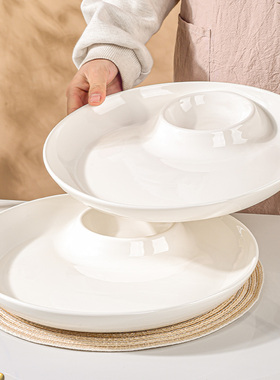 家用创意分装盘梅花盘五格盘子母盘方格盘点心盘菜盘耐高温可微波