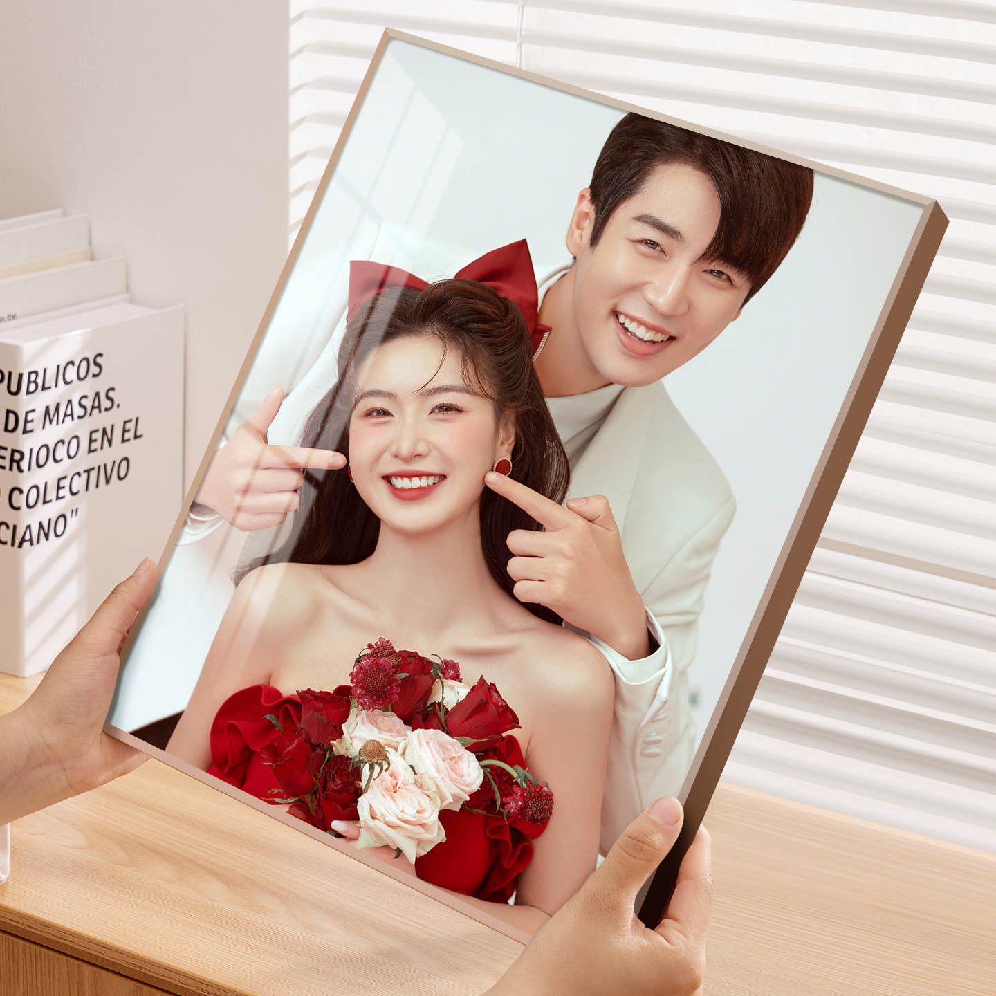 婚纱照相框摆台定制加打印洗照片