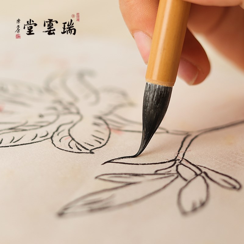 瑞云堂勾线笔王建平鸟物描绘毛笔面相笔瘦金体叶筋笔衣纹描线