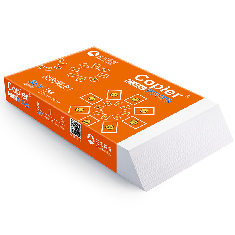 亚太森博拷贝可乐 复印纸克g纸打印复印面复写整箱
