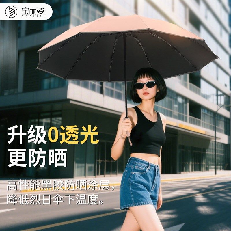 宝丽姿全自动反向车载雨伞晴雨两用男加大加厚加固防风遮阳伞,居家日用,伞,淘宝优惠券,粉丝福利购,淘宝优惠卷