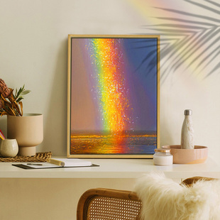 二狗姑娘 小美大幸运 现代卧室风景画挂画装饰画墙面墙壁画