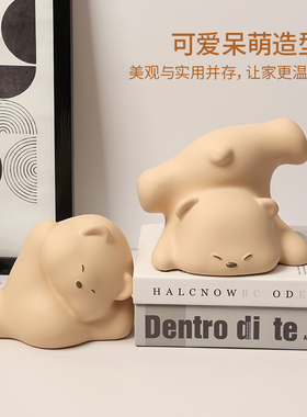 创意暴力熊书挡家居客厅装饰品书桌假书书立治愈书架摆设书靠