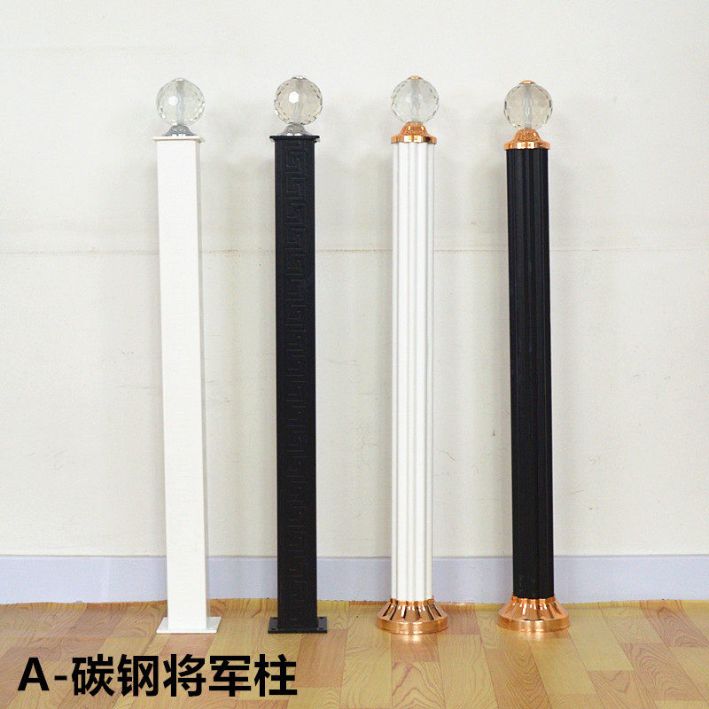 扶手步柱栏杆大立柱实木底座护栏水晶球扶手将军柱