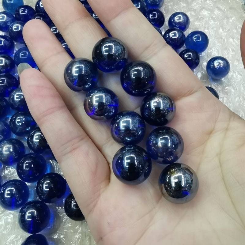 16mm蓝色玻璃球 弹珠儿童玩耍玻璃珠子纯色小弹珠水晶球玩具300个