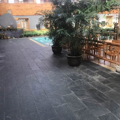 天然青石板庭院地砖别墅花园户外广场农村名宿铺路石阳台防滑石材