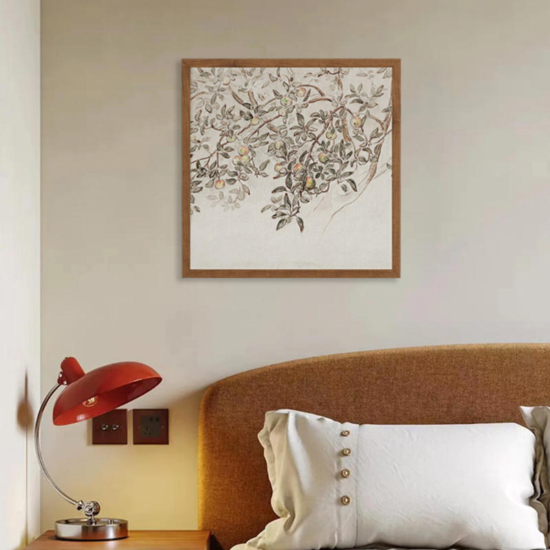 蒲骆朗平安果法式中古风小众艺术装饰画风景素描餐厅背景墙装饰画图片