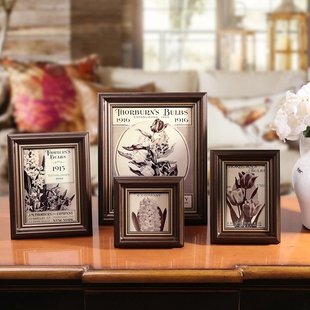 摆台美式复古定制框画框打印儿童洗照片挂画相框营业执照小相框