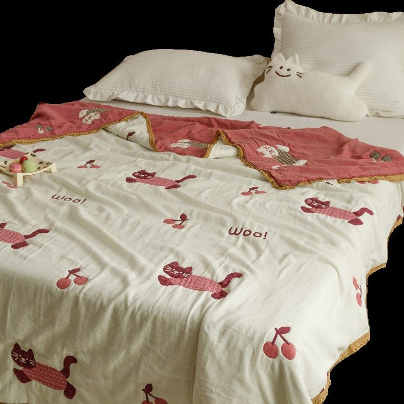 夏季薄款全棉五层纱布盖毯毛巾被E空调毯夏被幼儿园儿童午睡毯,床上用品,休闲毯/毛毯/绒毯,淘宝优惠券,粉丝福利购,淘宝优惠卷