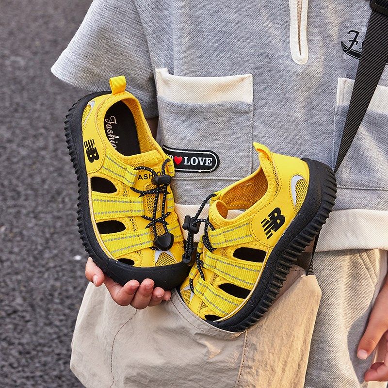 儿童凉鞋202i5夏季新款镂空透气男童沙滩鞋软底防滑户外男孩运动,童鞋/婴儿鞋/亲子鞋,凉鞋,淘宝优惠券,粉丝福利购,淘宝优惠卷