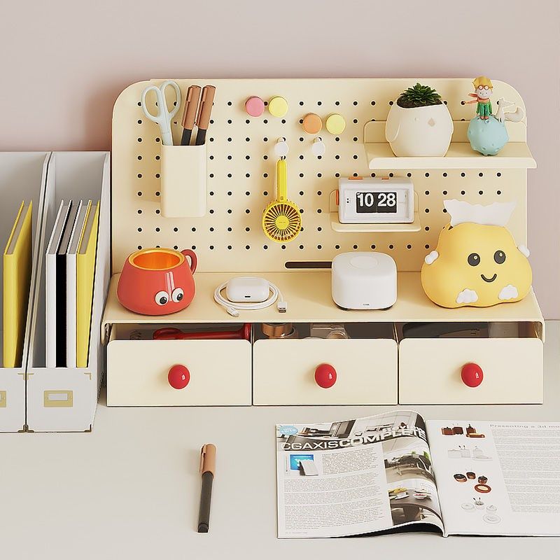 桌面洞洞板置物架l办公室桌免打孔学习书桌书架立式收纳隔板整理,收纳整理,整理架/置物架/收纳架,淘宝优惠券,粉丝福利购,淘宝优惠卷