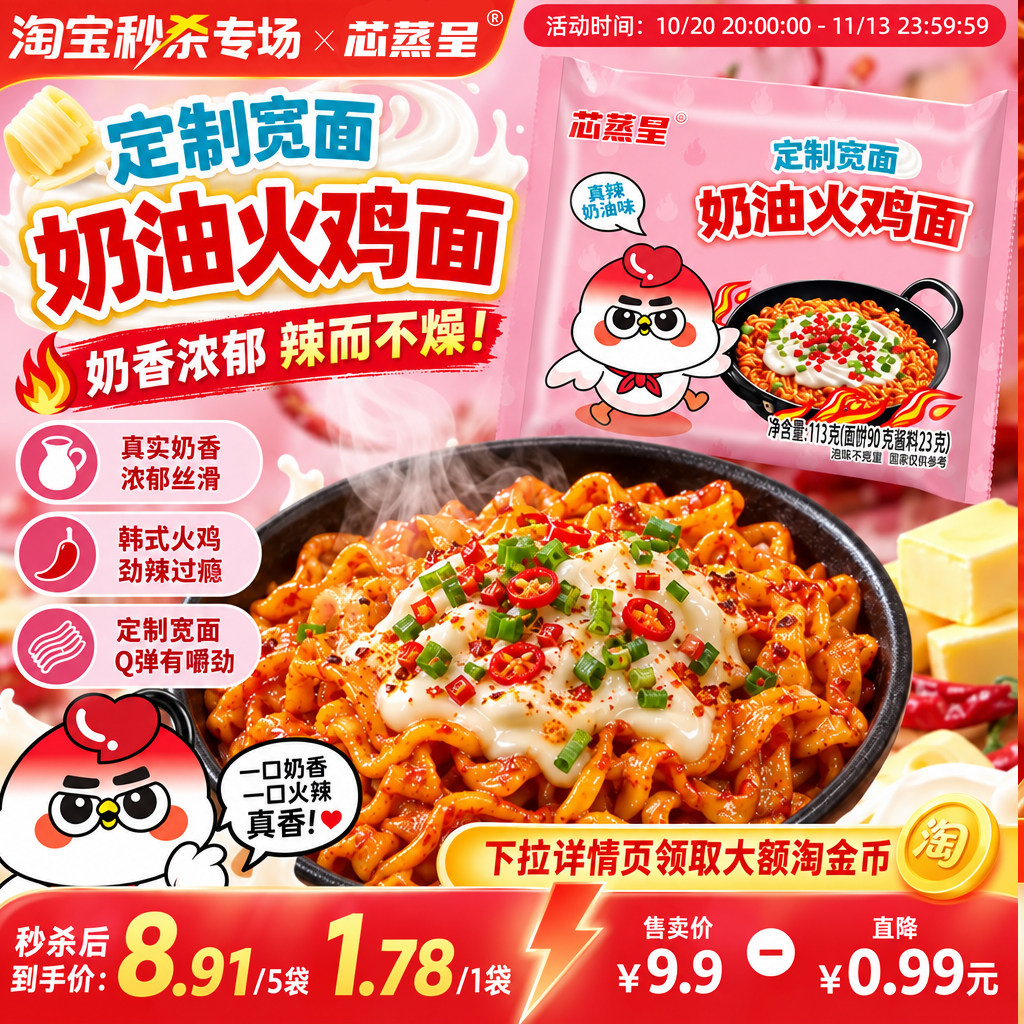芯蒸呈火鸡面多口味组合