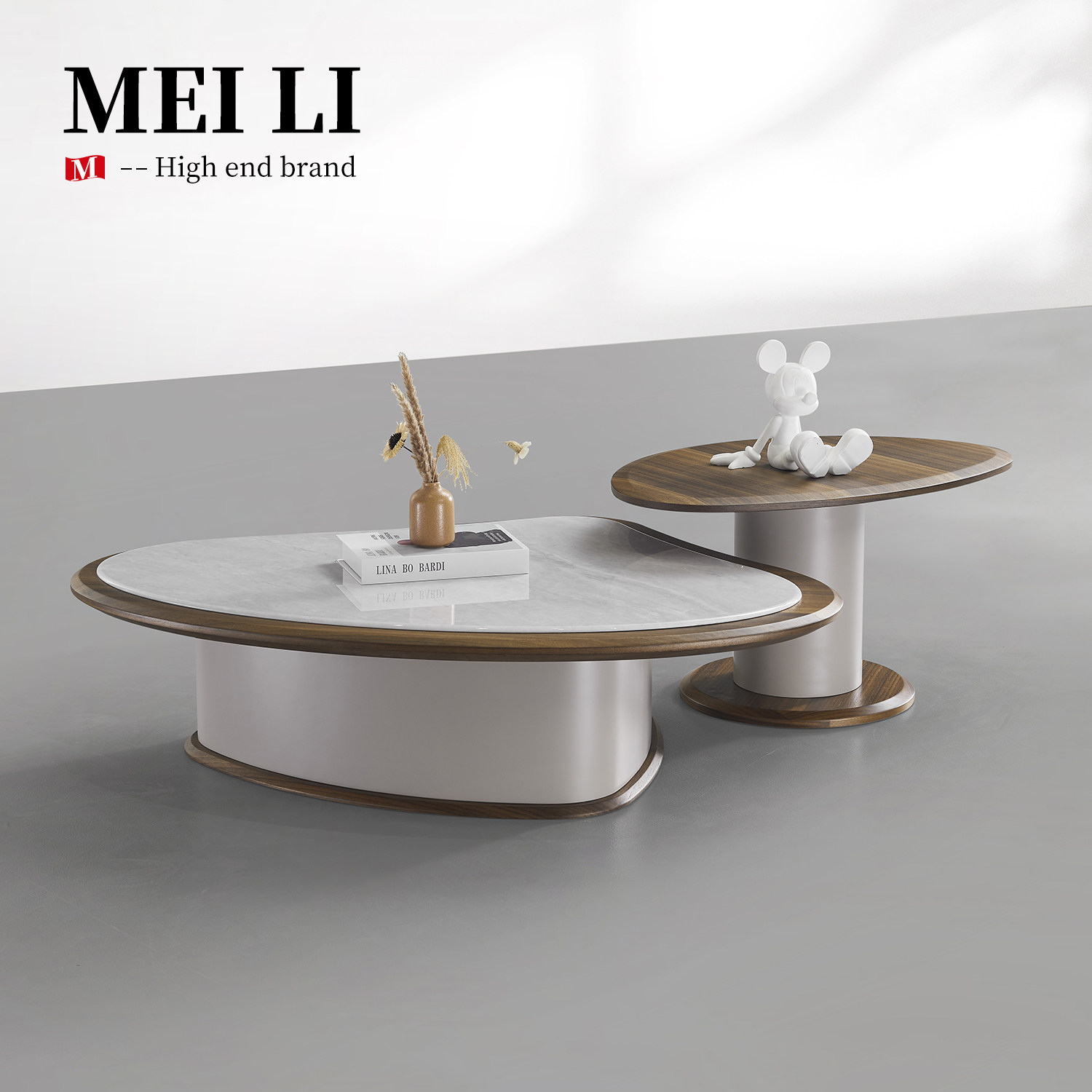 媚丽空间现代简约茶几组合客厅家用小户型轻奢高级感设计师款茶几