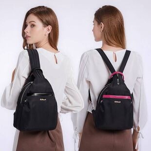 牛津布双肩包女2021新款 多功能胸包尼M龙轻便防水旅游小背包 时尚