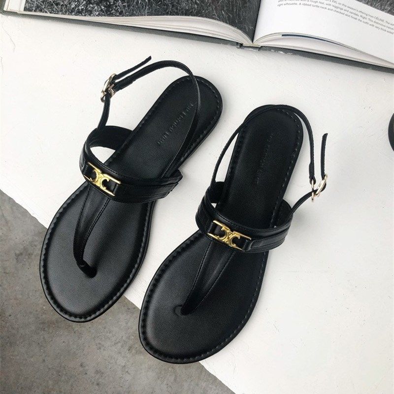 2022年夏季新款休闲t平底夹脚夹趾一字带时尚平底鞋凉鞋女外穿,女鞋,其他拖鞋,淘宝优惠券,粉丝福利购,淘宝优惠卷