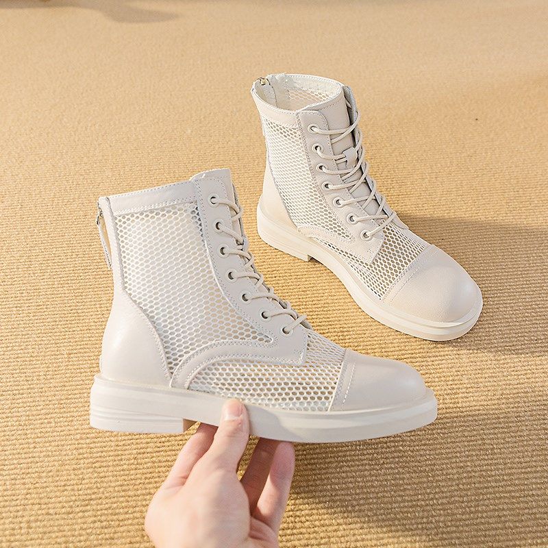 欧货透气网面e凉鞋女高跟女鞋2024夏季新款厚底凉靴女粗跟网鞋洋,女鞋,罗马凉鞋,淘宝优惠券,粉丝福利购,淘宝优惠卷