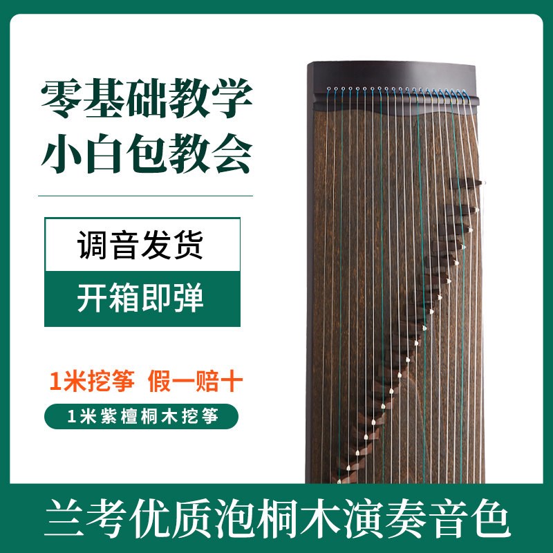 一米小挖筝便携式小古筝初学考十级成人儿童演奏专Q用100cm小型筝