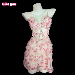 Like You内衣女纯欲性感睡衣尺度大透视小胸平胸友好睡裙约会qqny